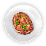 Baked Potato With Chicken Curry 