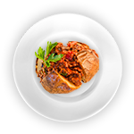 Baked Potato With Bolognese & Cheese 